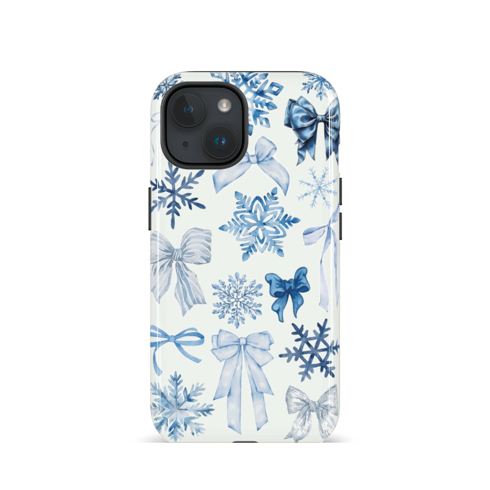 Blue Winter Bow Case