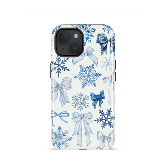 Blue Winter Bow Case