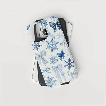 Blue Winter Bow Case